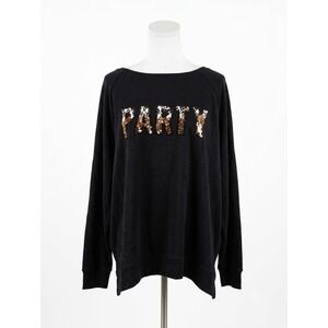 Torrid Plus Size Black Party Gold Sequin Pullover Top Size 3X NWOT